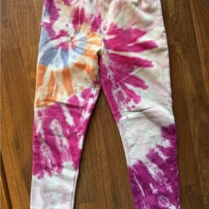 Lands’ End Tie Dye‎ Jogger Pants Pink Tie Dye, Girls Size LRG 10 12 Sweatpants